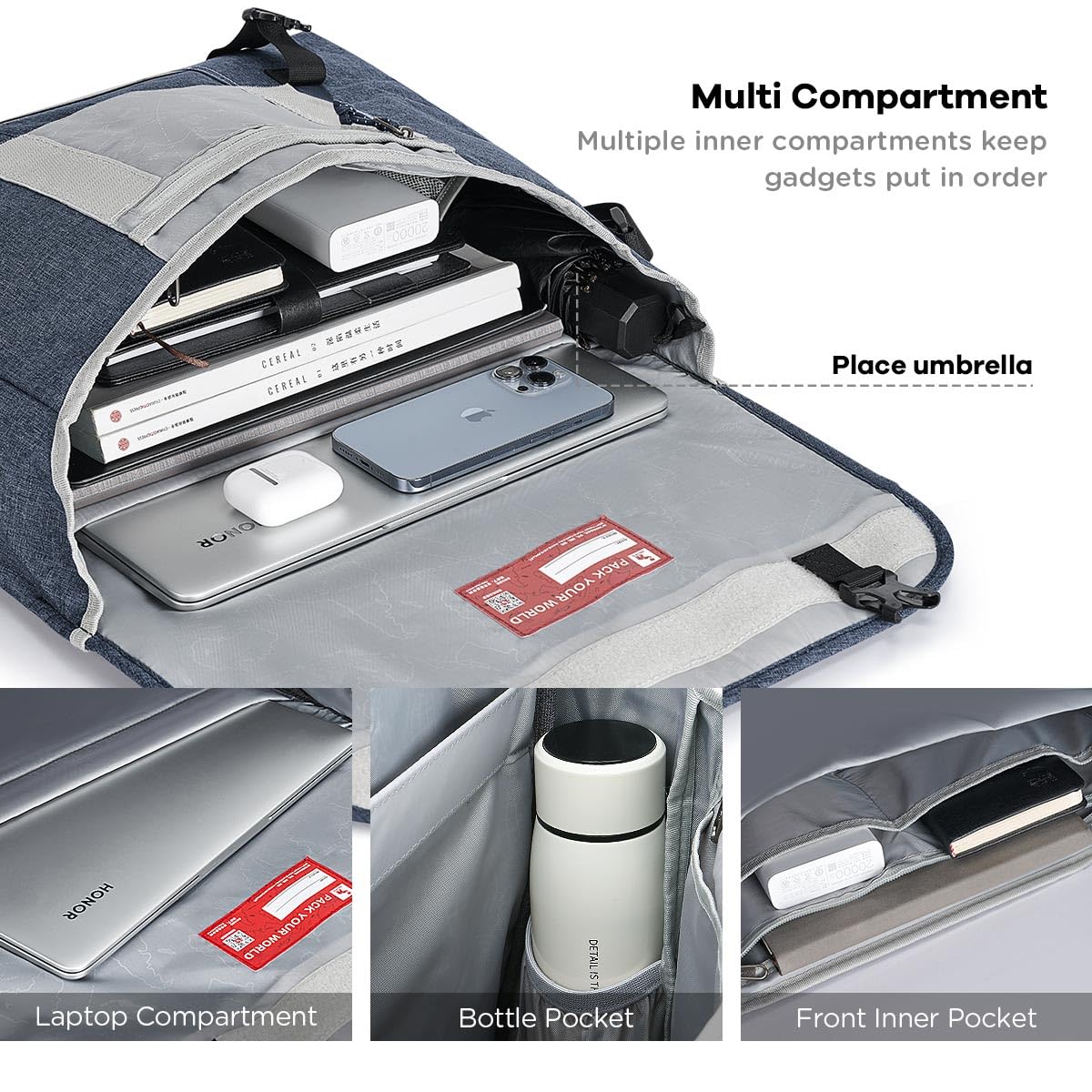 OIWAS Messenger Bag - 15.6 Inch Messenger Bag Men, Satchel Bags For Women, Lightweight Water Resistant Computer Bag, School Book Bag