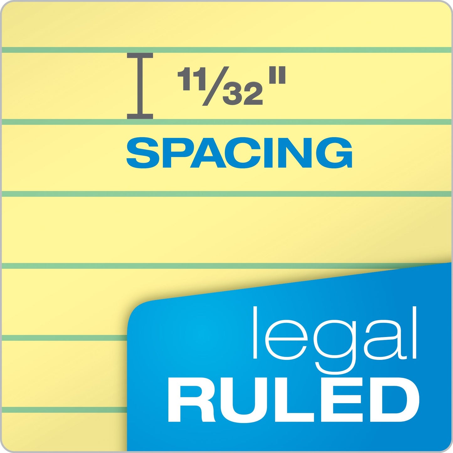 Tops 7572 Letr-Trim Perf-Top Legal Pad Legal Size, 50 Sheets per Pad, Dozen (Canary)