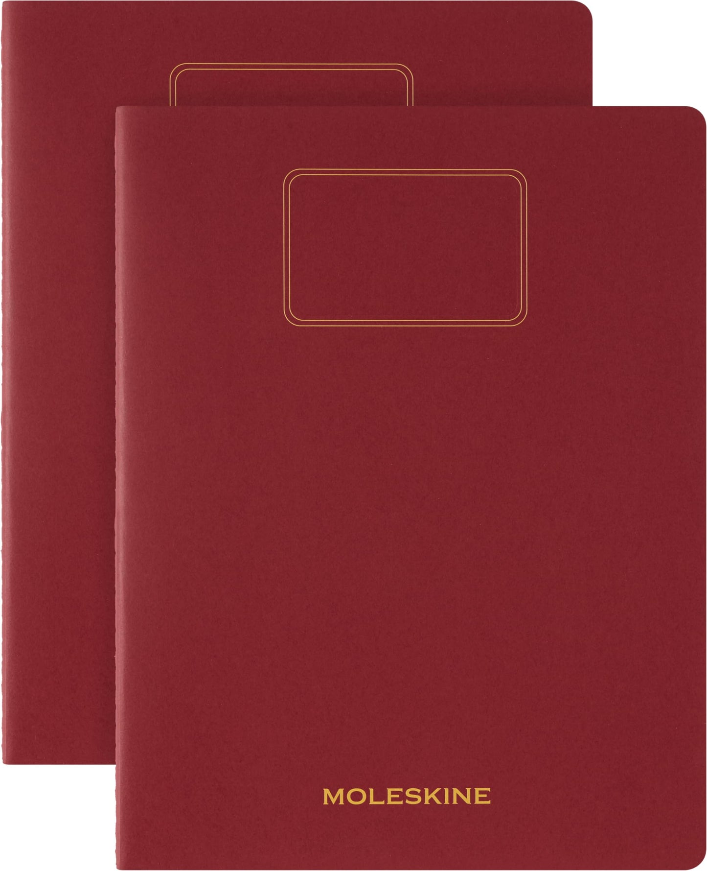 Moleskine Student Cahier Journals (Set of 2), Soft Cover, Plain, XXL (8.5" x 11"), Cranberry Red