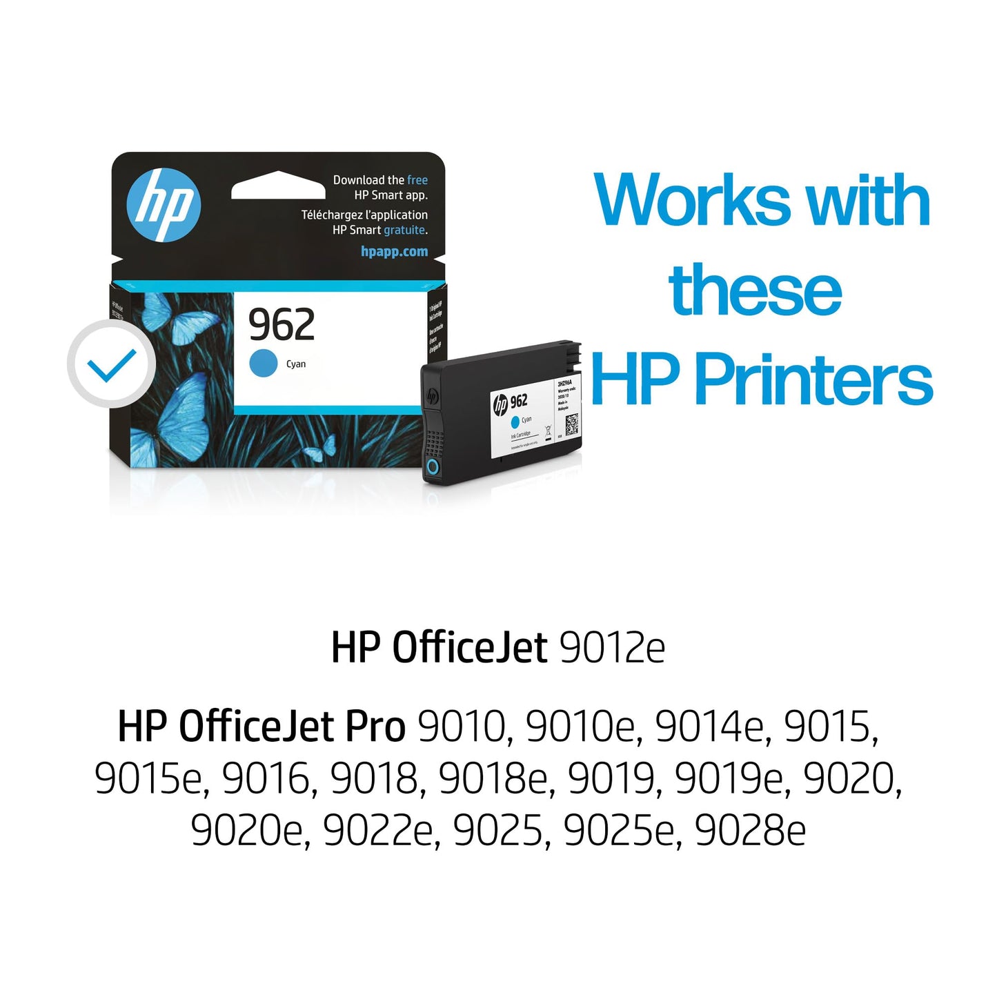 HP 962 Cyan Original Ink Cartridge (3HZ96AN#140)