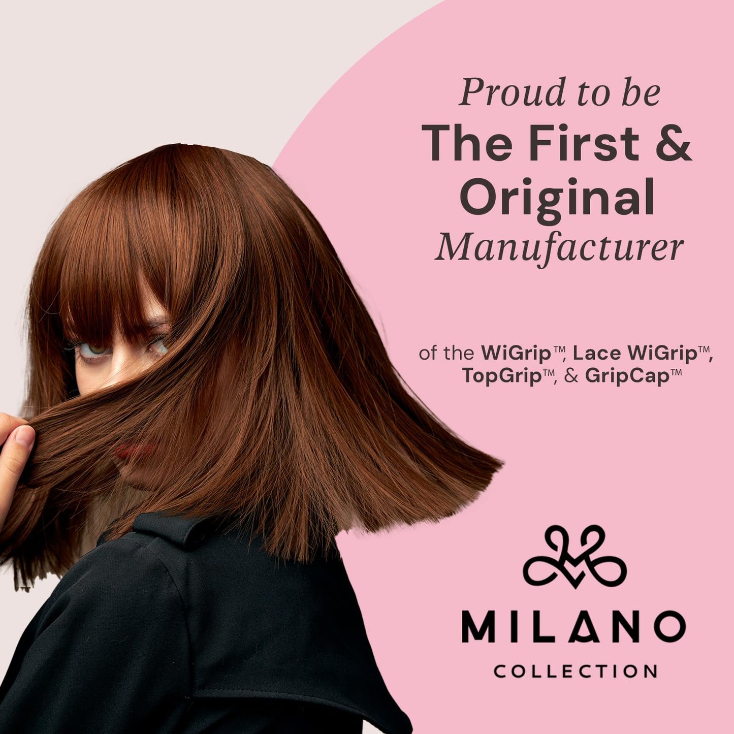 MILANO COLLECTION Original WiGrip - Adjustable Wig Grip Band for Secure Wig Placement, Comfortable, No-Slip, No Clips, Glues, or Tapes - For Silk Top, Closed Wefted Wigs - WiGrip, Chocolate Brown, 2 Pack