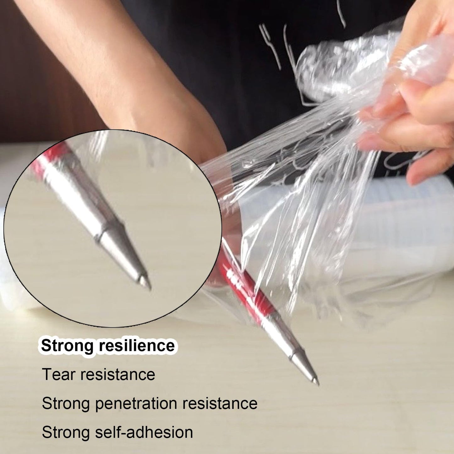 AMOGATO Stretch Film for Moving and Packaging - Strong, Residue-Free, Easy to Use with Blue Handles,60 Gauge, 2 Pack Clear 15 Inch x 1000 Feet