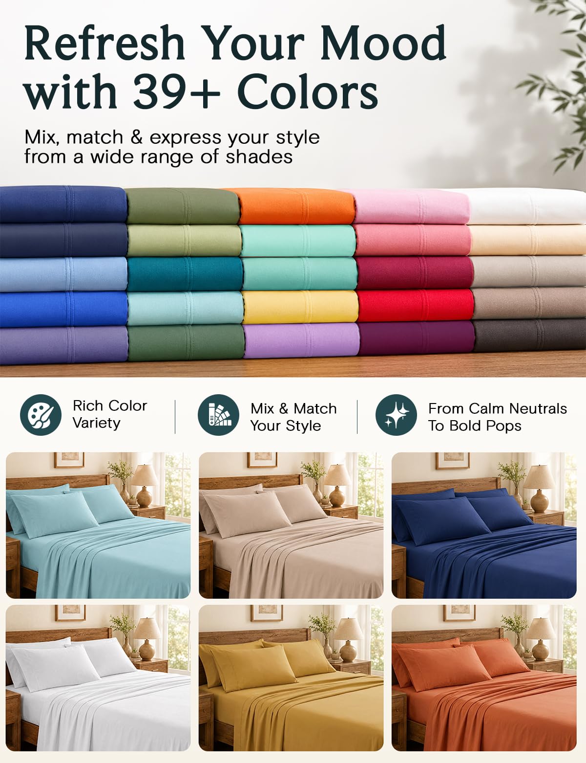 LuxClub 4 PC Queen Sheet Set, Bed Sheets Queen Size, Deep Pockets Wrinkle Free Cooling Bed Sheets Machine Washable Hotel Bedding Silky Soft - White Queen
