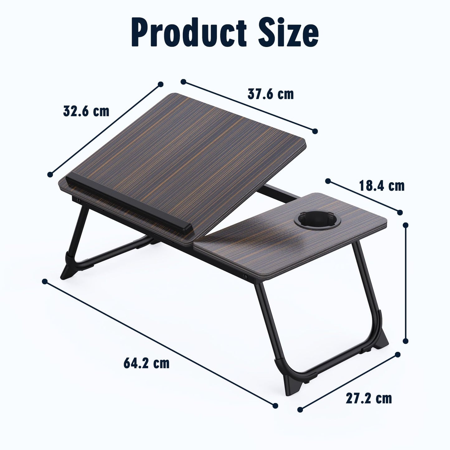 Laptop Desk,Laptop Bed Table with Foldable Legs Cup Holder Adjustable Tray Reading Book Stand Lap Notebook Holder for Bed Sofa Terrace Carpet