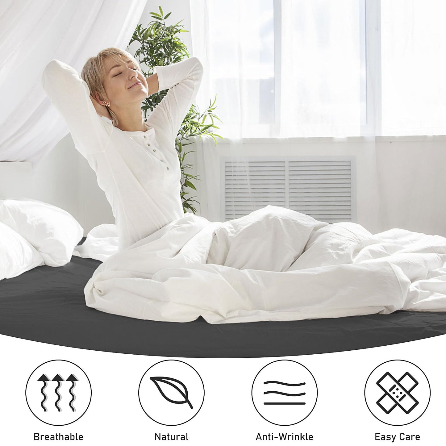 10 Pack Bedding Twin Fitted Sheets Bulk Fitted Bed Twin Size Sheet 39'' x 75'' Single Size Bottom Sheets up to 12 Inches, Ideal for School Dormitory Home Salons Hotels (Gray)