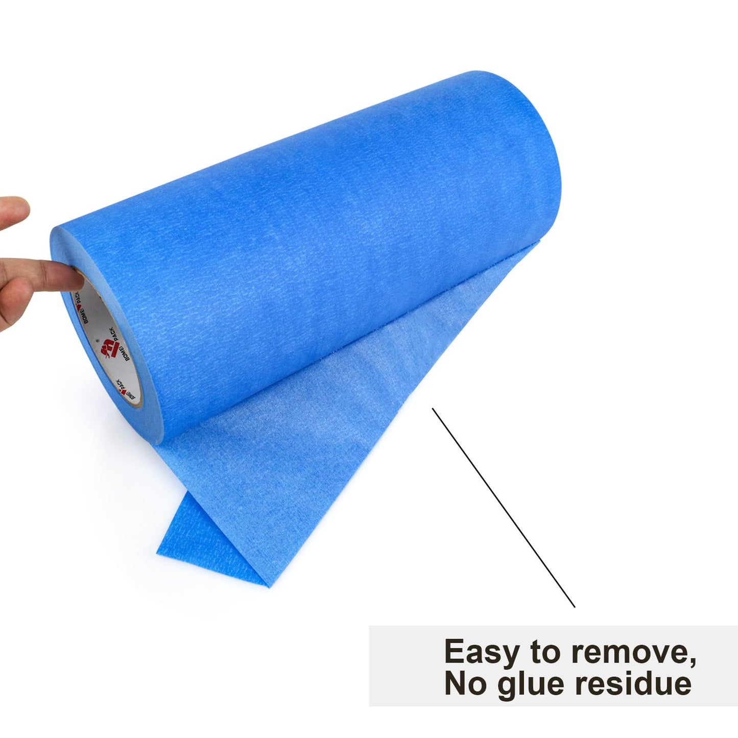 BOMEI PACK Wide Blue Painters Tape, 60 Yards, 3D Printing Tape, Easy Clean Removal up to 21 Days, Masking Tape (12 inch x 60 Yards)