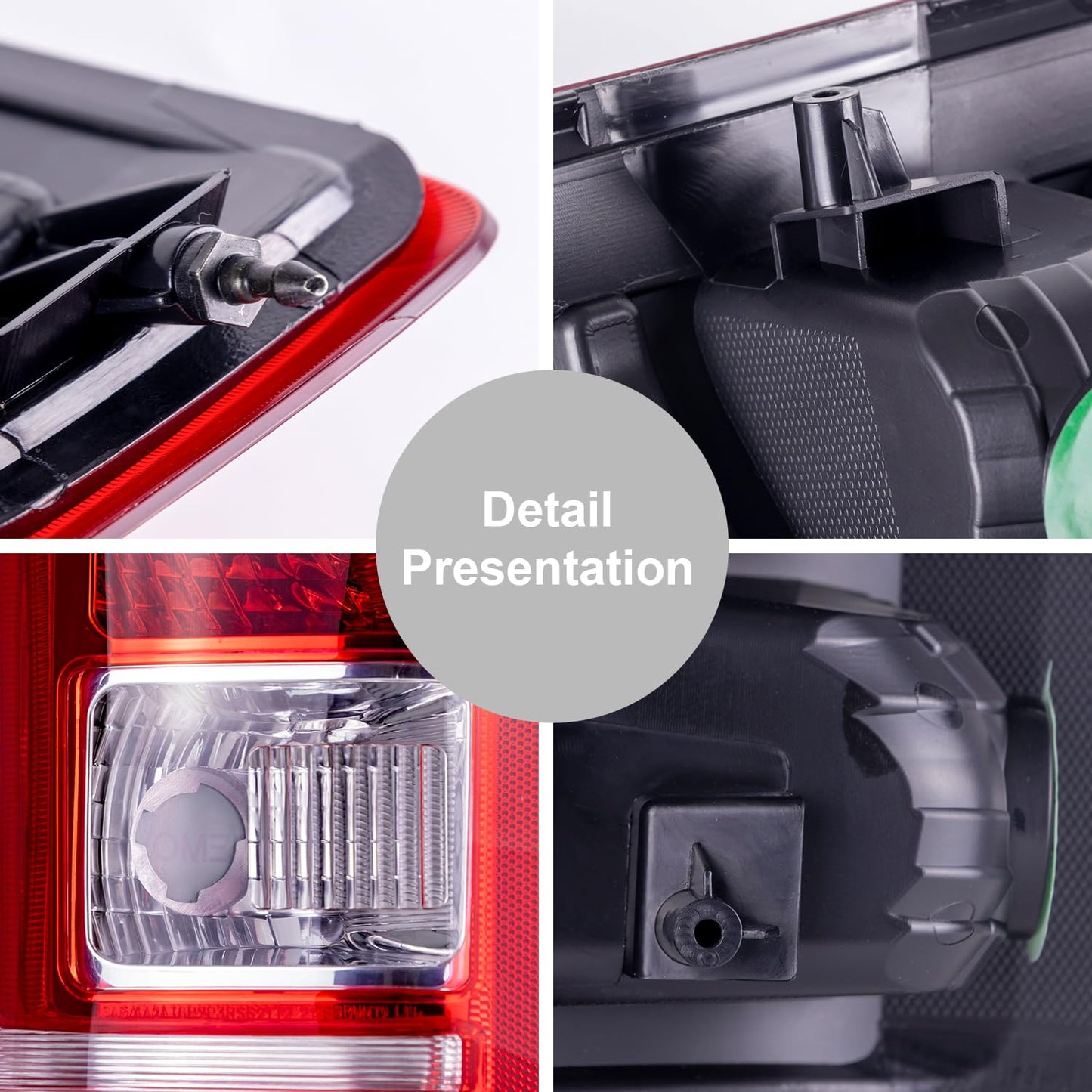 wzrasmiles Left Driver Side Rear Tail Light Assembly Compatible With Ford F-150 2015 2016 2017 Rear Tail Light Assembly Taillight Rear Brake Lamp Without Halogen Bulbs FL3Z13405A-PFM, FO2800239