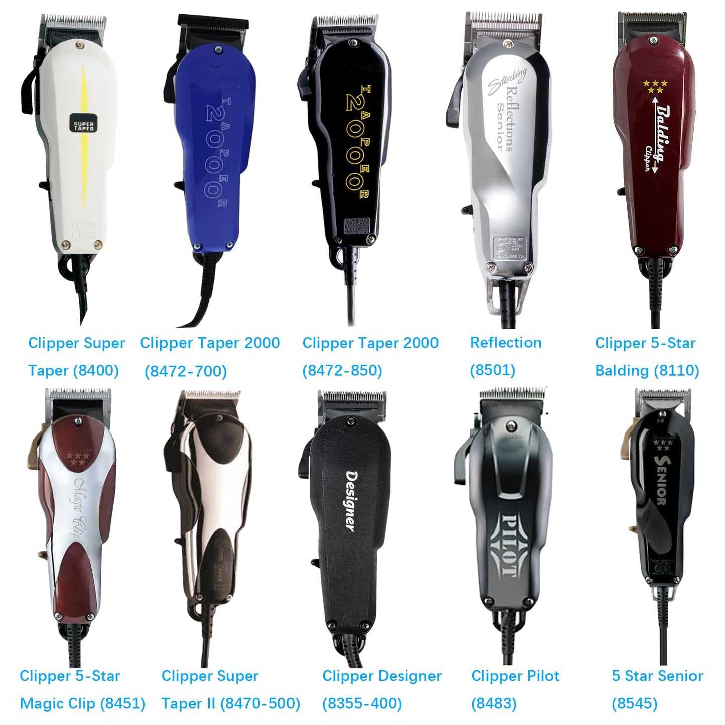 647-500 Replacement WAHL Clipper Cord Fits Senior, 5-Star Senior, Designer, Super Taper, Sterling, Magic Clip, Balding, Icon, Legend,Taper 2000, Pro Basic and Pilot Clippers.