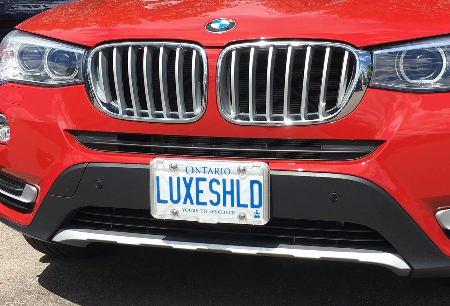 Luxe Shield, Premium Clear License Plate Protector incl Stainless Screws | Durable and Weatherproof Clear License Plate Cover | One-of-a-Kind Design | Proudly Canadian Owned