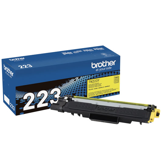 Brother original TN223Y Standard Yield Yellow Toner Cartridge, original toner replacement cartridges, toner for Brother laser printers HL-L3210CW, HL-L3270CDW, MFC-L3710CW, MFC-L3750CDW, and more