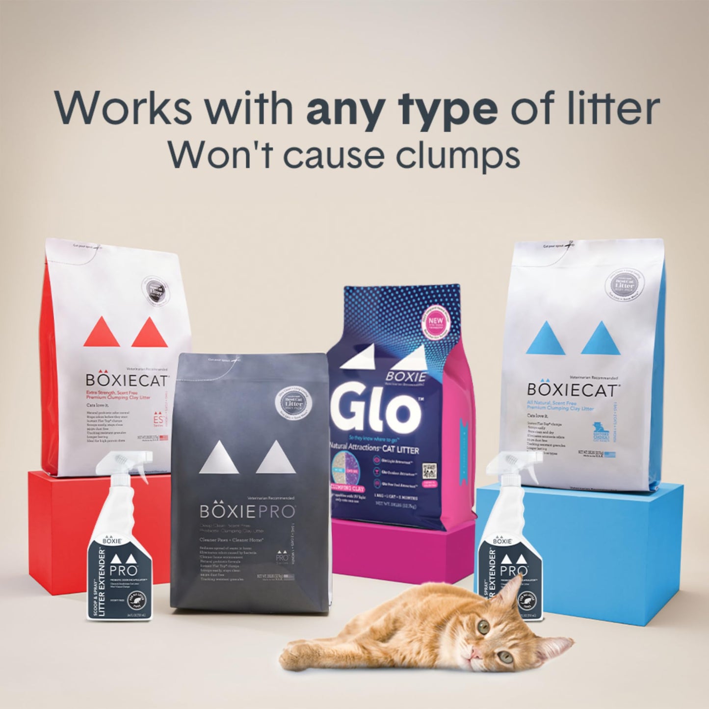 BoxiePro Scoop & Spray Litter Extender, Scent Free 24 oz