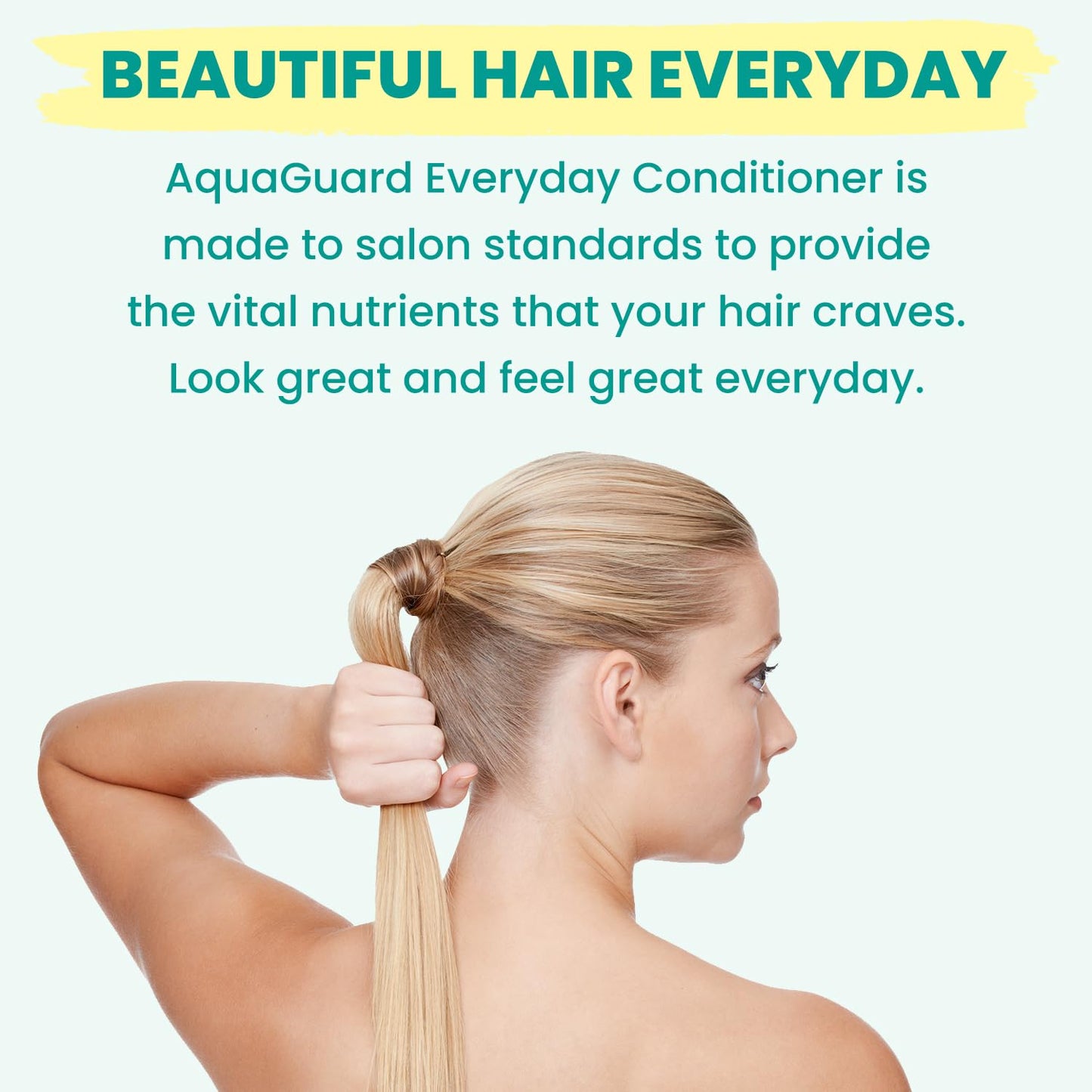 AQUA GUARD Everyday Conditioner for Pool Moms and Swimmers - Smoothes, Softens & Protects Hair - Paraben and Gluten Free, Vegan, Color Safe, Leaping Bunny Certified (2 Bottles)