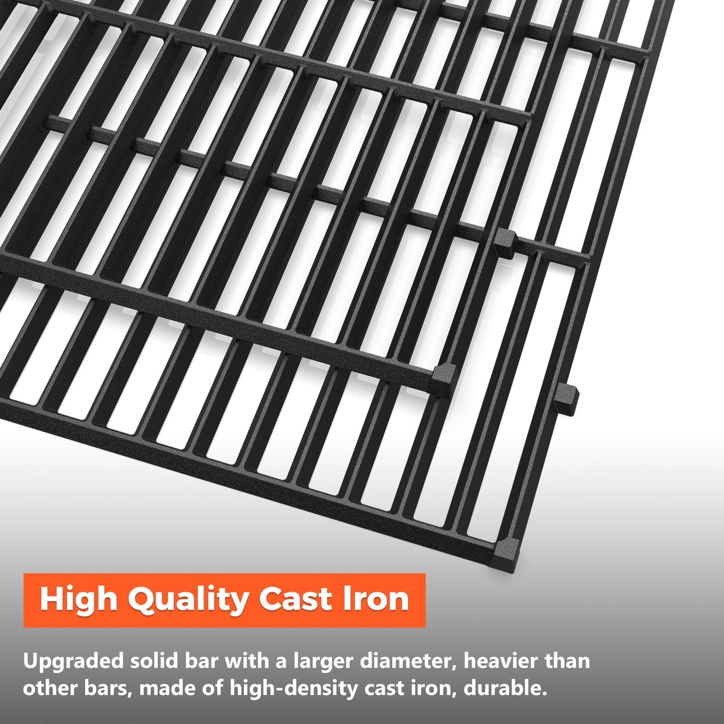 QuliMetal 17.5" Grill Grates for Weber Spirit 300 and Spirit II 300 Series, Spirit E/S-310 E/S-320 E/S-330, Spirit 700, Genesis Silver/Gold B & C, Genesis 1000-3500, Cast Iron Part for Weber 7638 7639