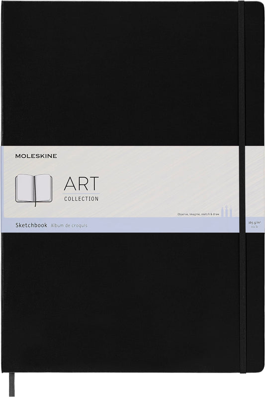 Moleskine Art Sketchbook, Hard Cover, A3 (11.75" x 16.5") Plain/Blank, Black, 96 Pages