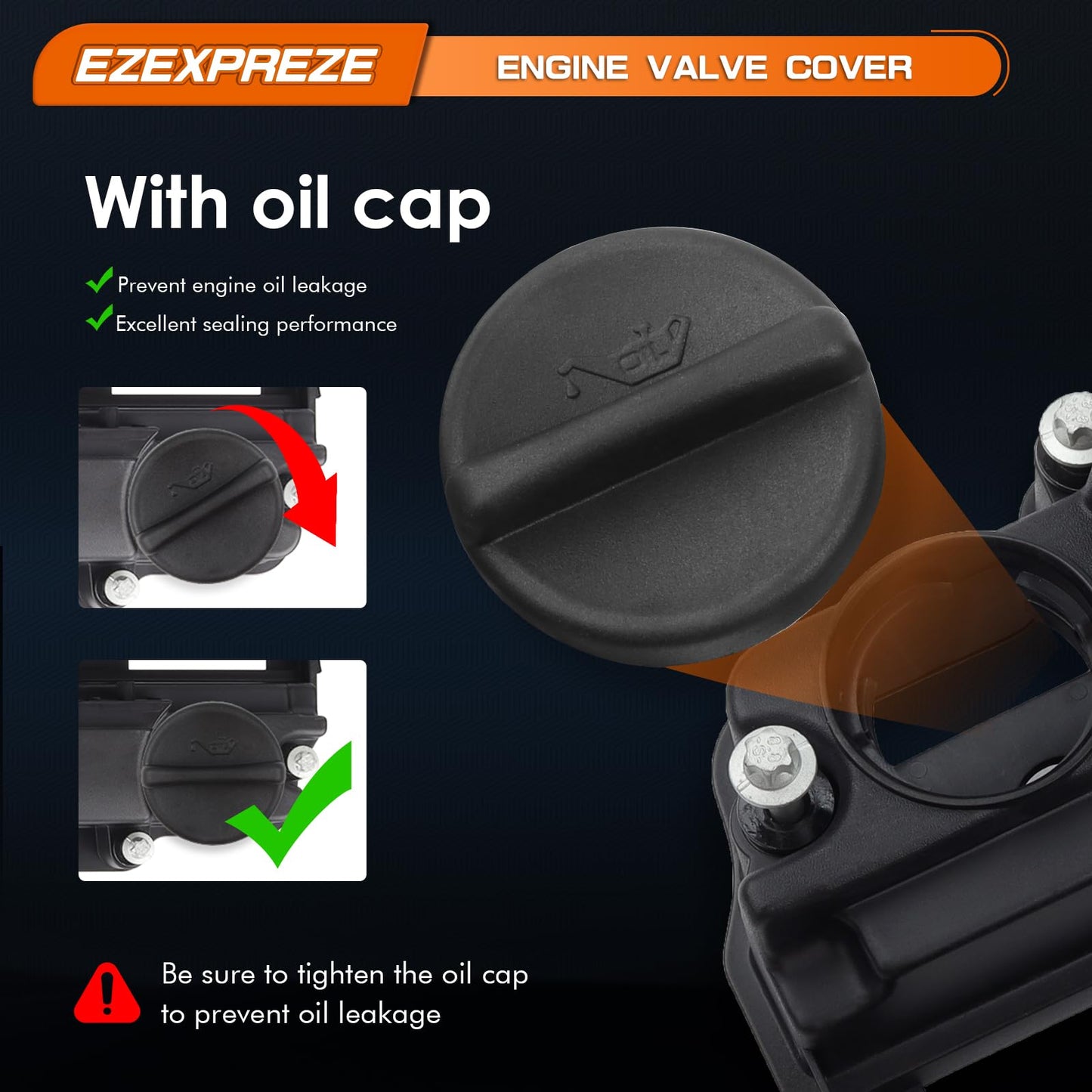 Ezexpreze Engine Valve Cover kit w/Gaskets & Bolts Compatible with 2011-2020 Chevrolet Chevy Cruze Sonic Volt Trax Buick Encore Cadilla.c ELR 1.4L L4 Replaces # 25198874 55573746 264-968
