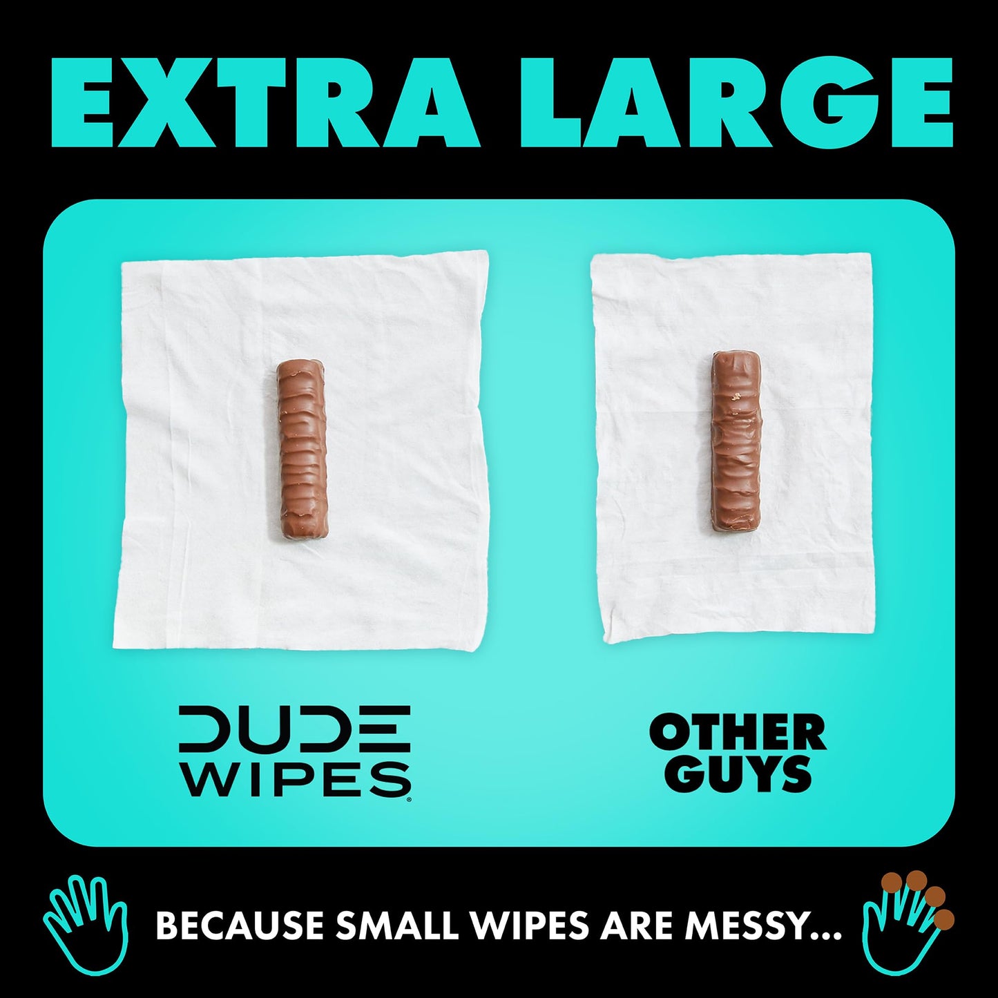 DUDE Wipes - Flushable Wipes Travel Pack - 6 Pack, 108 Wipes - Mint Chill Extra-Large Adult Wet Wipes - Vitamin-E, Aloe Vera, Eucalyptus, and Tea Tree Oils - Septic and Sewer Safe Butt Wipes