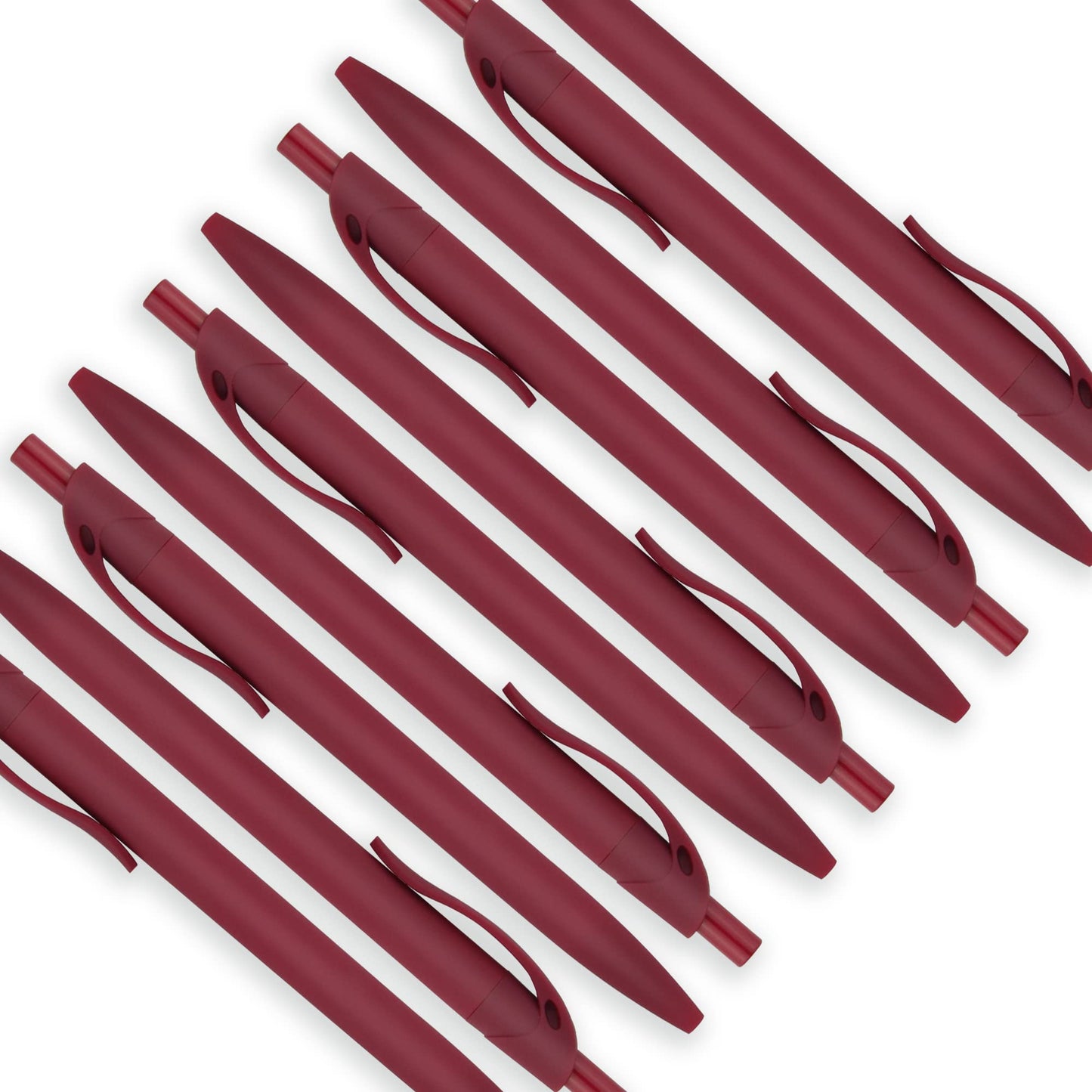 deegtran Pens Bulk, 200 Pack No Bleed Burgundy Red Barrel Click Pens, Wholesale Retractable Ballpoint Pens, Pens Medium Point, Smooth Ink Pens, 1.0MM Black