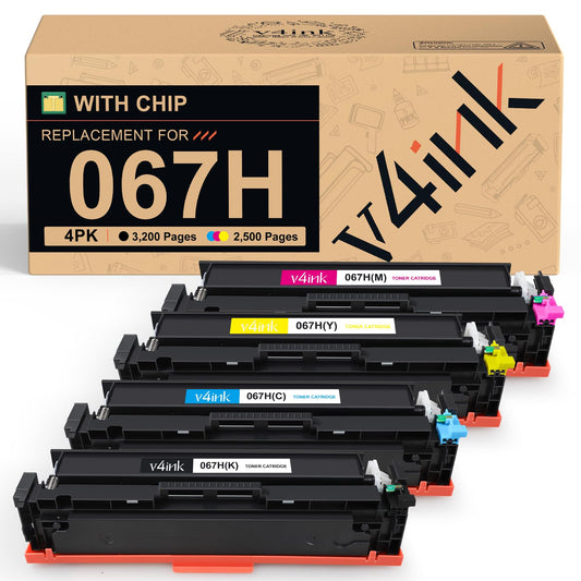 067H 067 Toner Cartridge High Capacity Compatible Replacement for Canon CRG-067H CRG067H for Canon Color imageCLASS MF656Cdw MF654Cdw MF653Cdw LBP633Cdw LBP632Cdw LBP630 MF650 Printer 4-Pack
