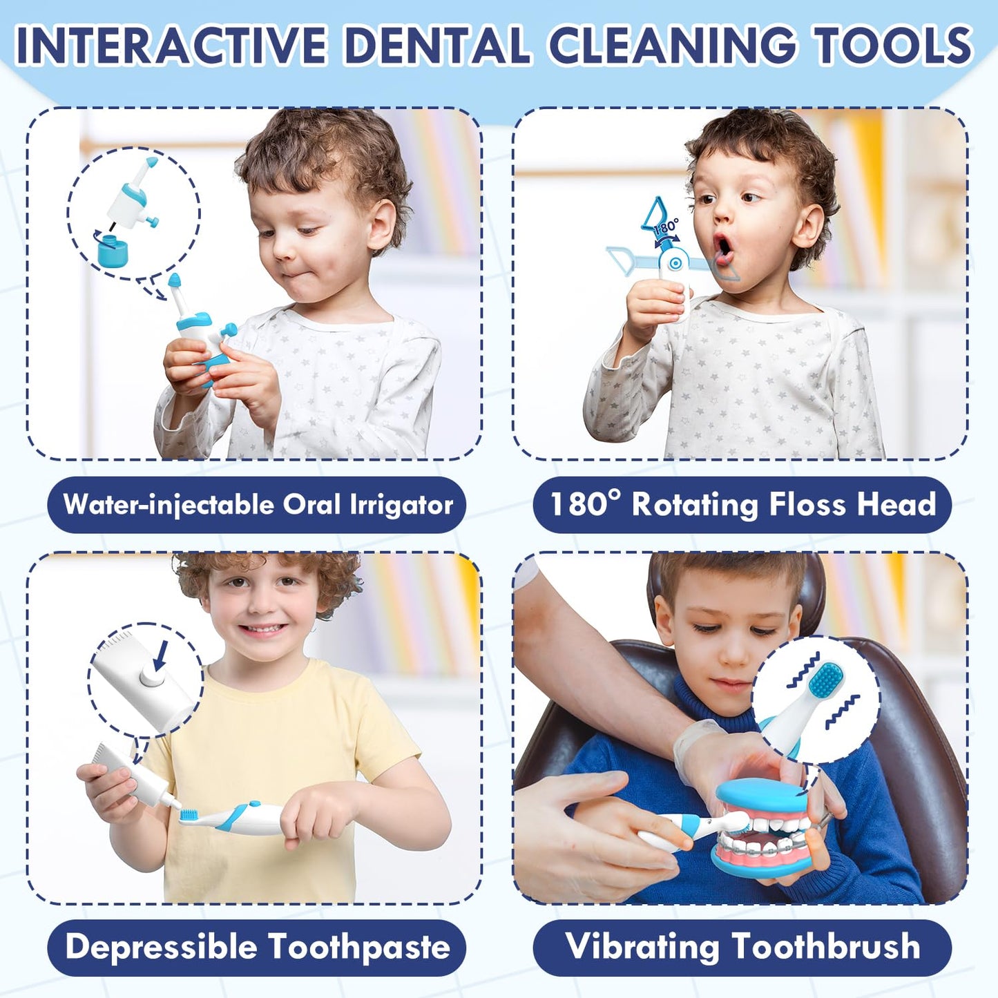 Lehoo Castle Doctor Kit Kids, Dentist Kit for Kids, Medical Kits Pretend Doctor Play Set for Toddlers, Preschool Toys for 3+ 4 5 6 Year Old Boys Girls