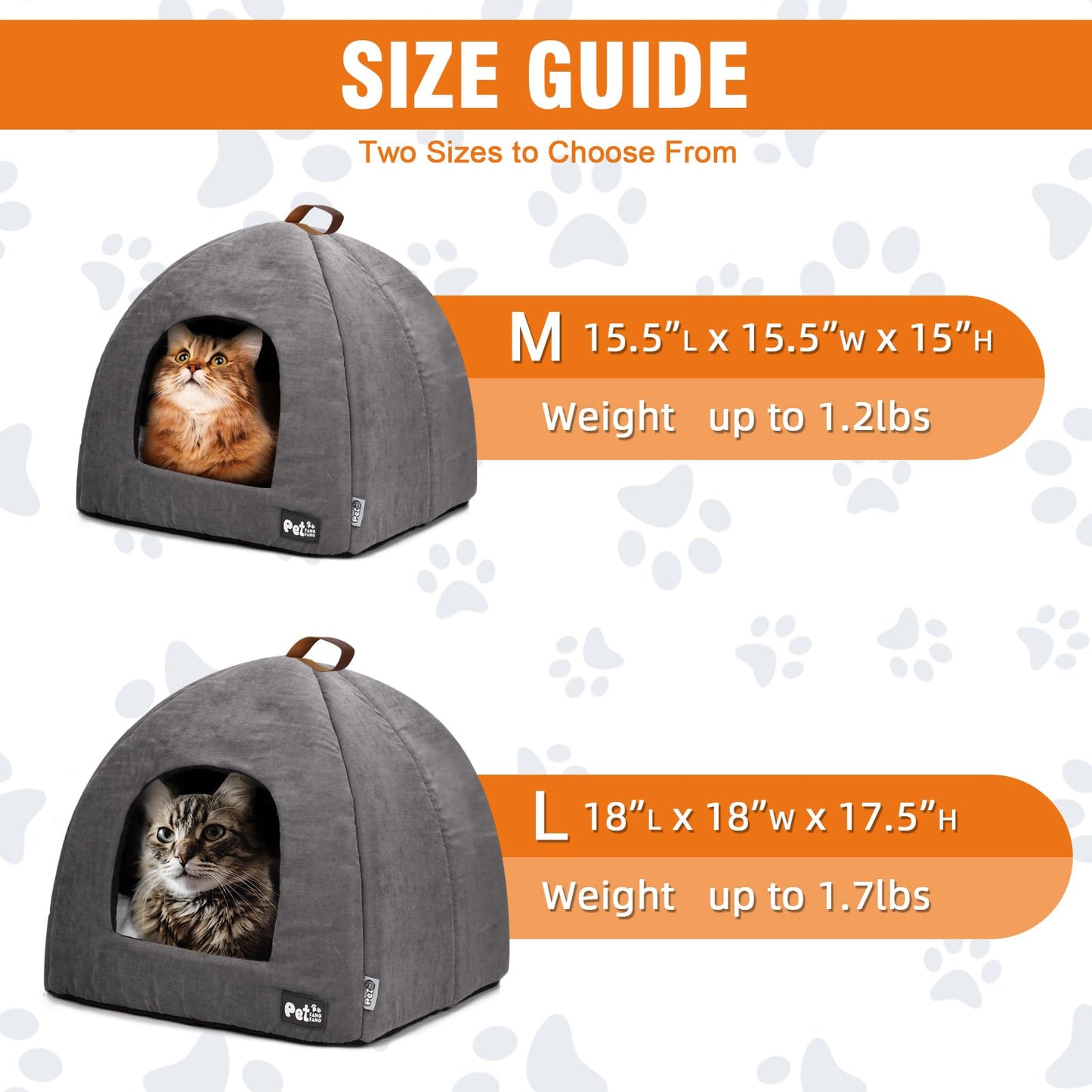COSOC Cat Bed for Indoor Cats,Small Dog Bed,Cat Cave,Premium Small Animal Bed with Removable Washable Cushioned Pillow (Medium:15 * 15 * 15 inches)
