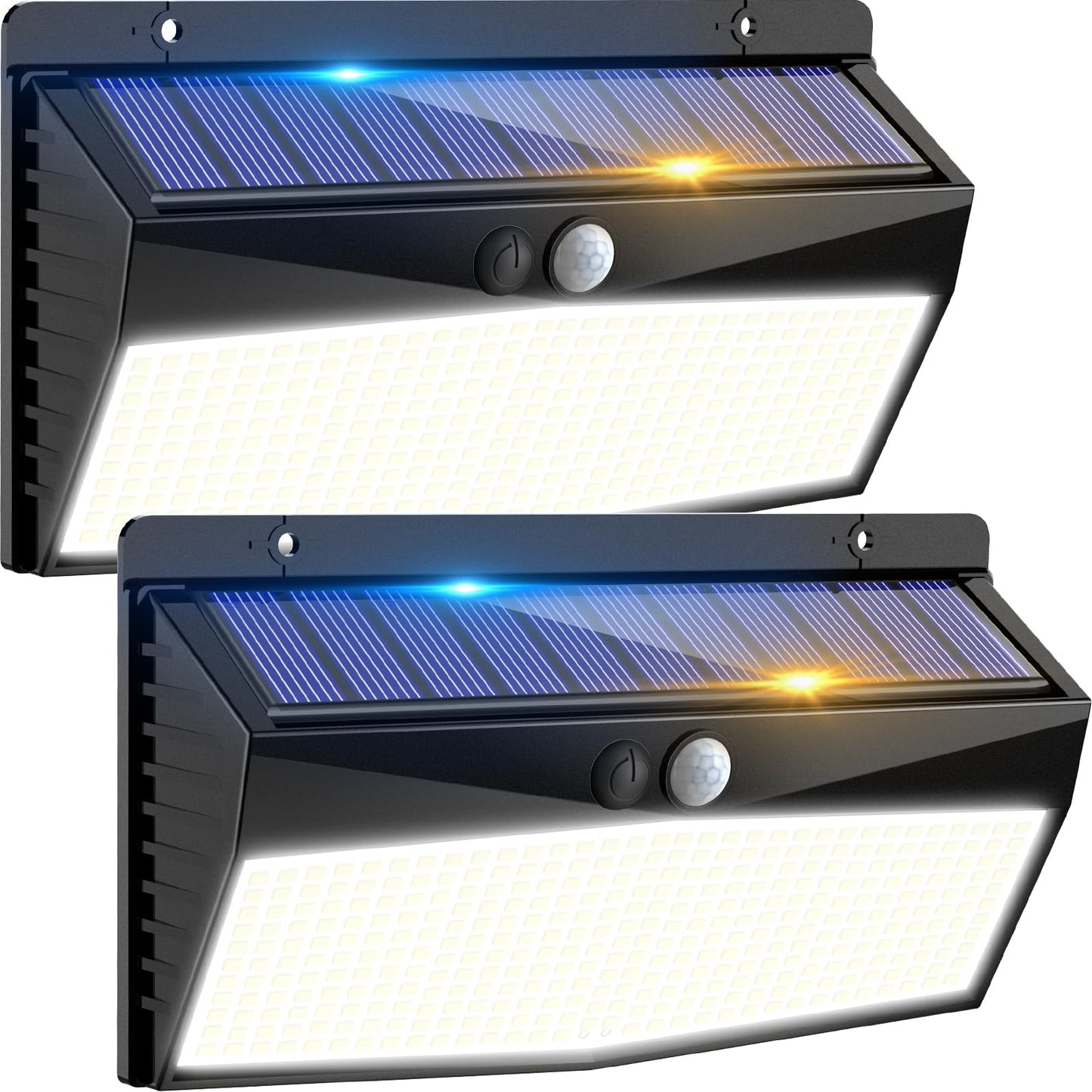 Peasur Solar Lights Outdoor Motion Sensor, 368LED Super Bright Solar Powered Light with 3 Lighting Modes Wireless, IP65 Waterproof Solar Wall Lights Security Lighting for Yard Deck Garage-2 Pack