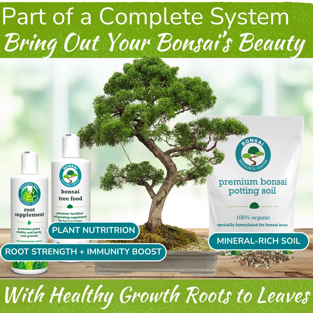 Bonsai Tree Food | Premium, Gentle Liquid Fertilizer for Healthy Growth, Strong Stems and Beautiful Blooms | 3-3-3 Balanced NPK Concentrate | 8 oz (240 ml)