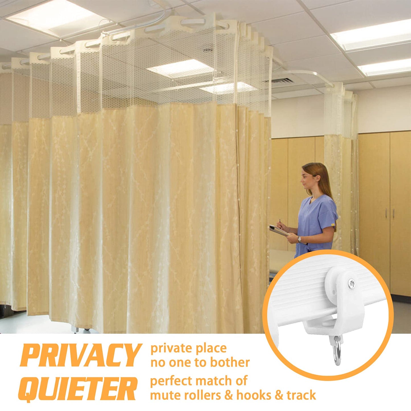 Flexible Ceiling Curtain Track | 7 Meters Curved Curtain Rail with Mute Rollers | Bendable Mount for Shower Bay Window RV Curtain Room Divider
