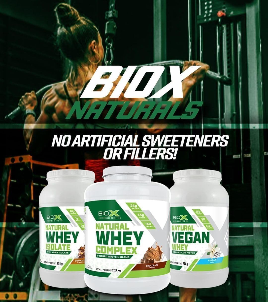 BioX Natural Whey Isolate | Whey Isolate Protein Powder | Formulated with Natural Flavours & Sweeteners | 29g Protein, Sugar Free, Low Carb, Low Lactose Protein Powder | 2LB (Vanilla)