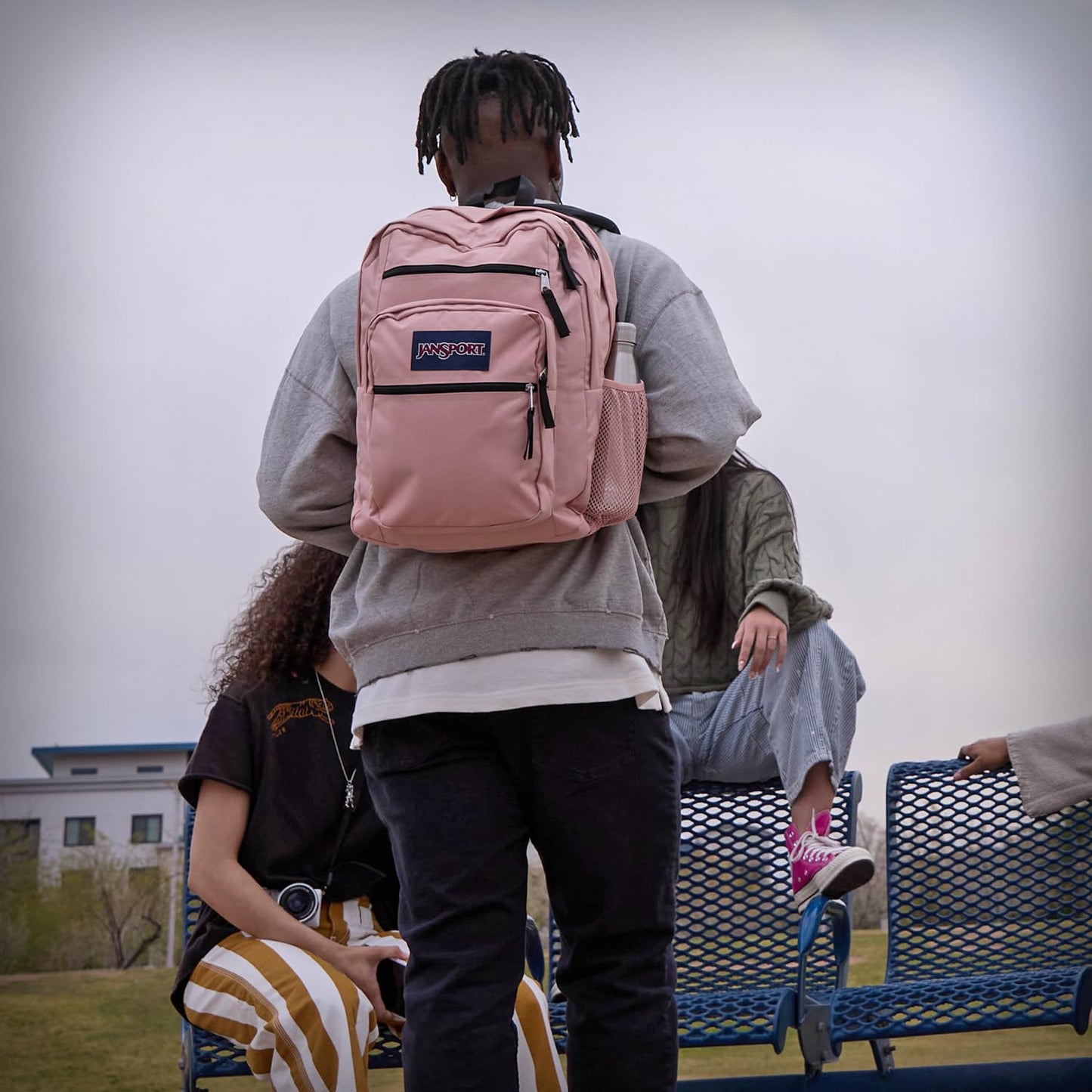 JanSport Laptop Backpack - Computer Bag with 2 Compartments, Ergonomic Shoulder Straps, 38.1 cm Laptop Sleeve, Haul Handle - Cyber Silver White