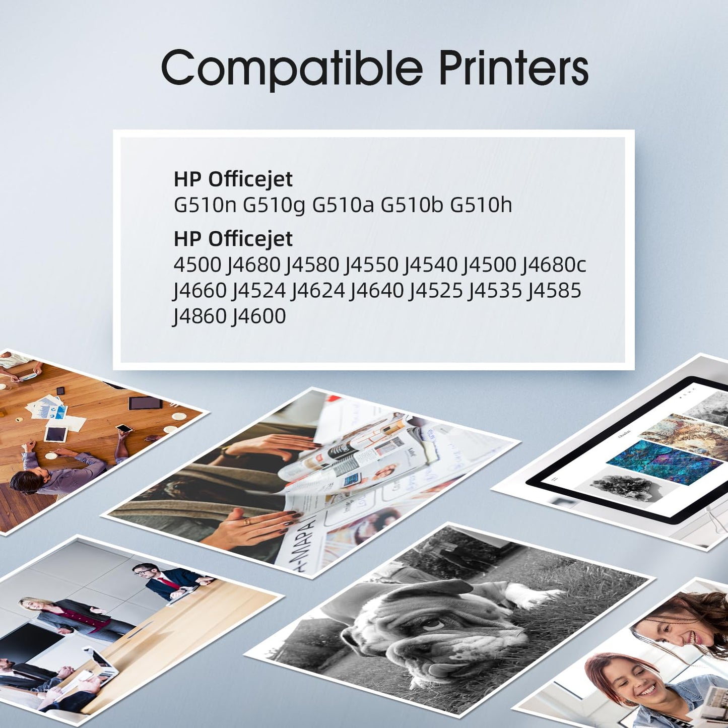901XL Black Ink Cartridges Replacement for HP 901 901XL Combo Pack use with OfficeJet J4680 J4580 J4550 J4680c J4500 J4624 J4660 J4640 J4524 Printer (2-Black)