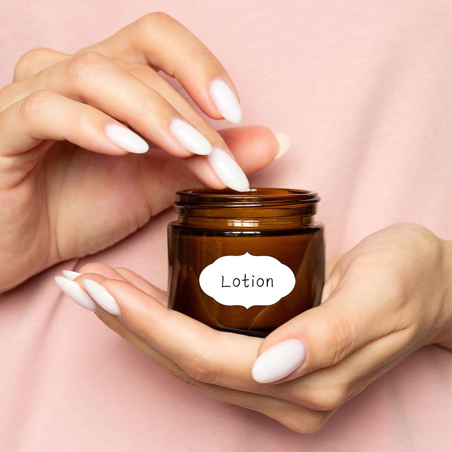 24 Pack 4 oz Glass Jars with Lids, Amber Cosmetic Jars Empty Cosmetic Containers with Inner Liners Round Glass Candle Jar for Lotions Powders Essential oil