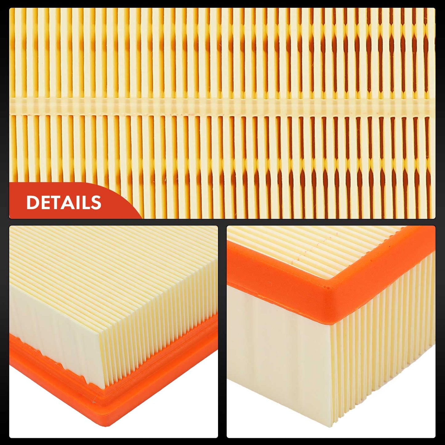 A-Premium 2-PC Engine Air Filter Compatible with Mercedes-Benz C-Class C230 C240 C320, E-Class E320 E550, CL500 CL550, G550 GL550, ML350 ML450, R350 R550, S400 S550 & More