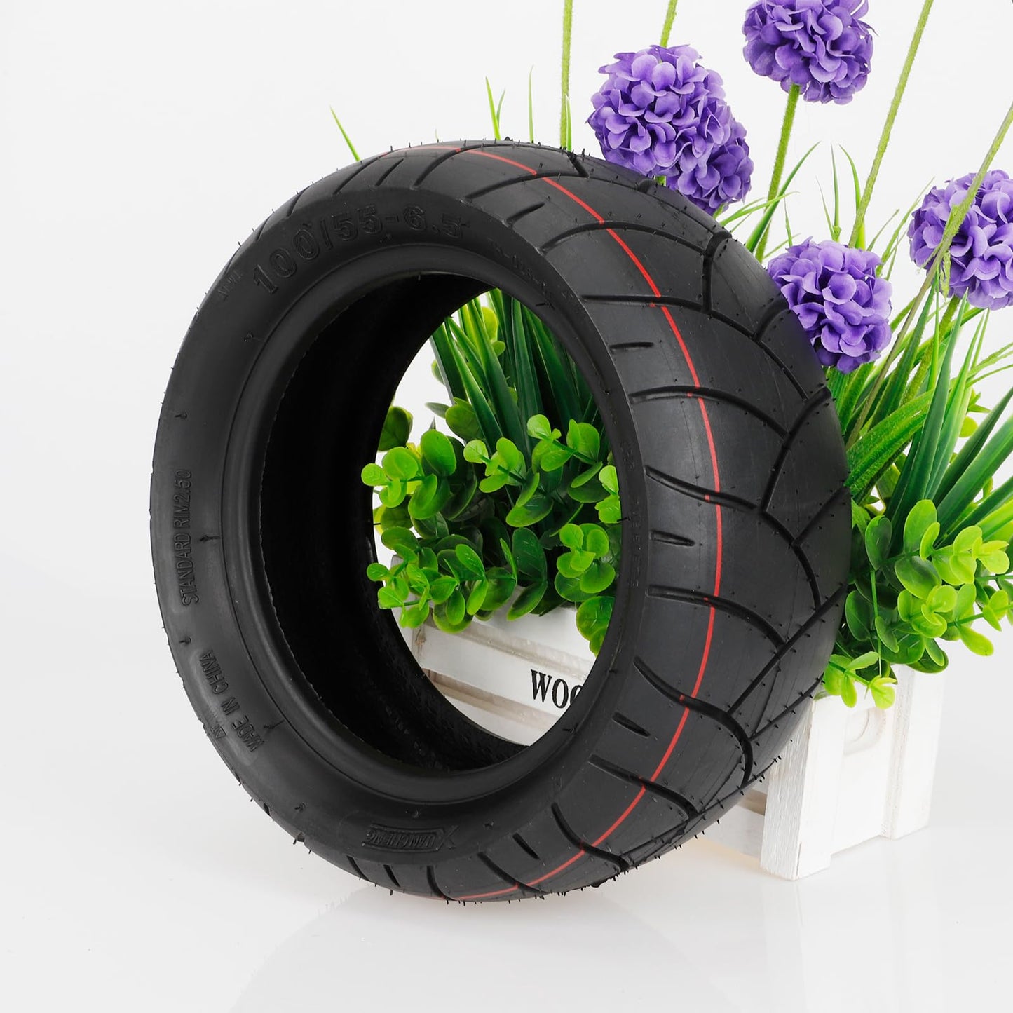ZAITUO 11" 100/55-6.5 Rubber Heavy Duty Explosion-proof Tubeless Tire Replacement for 90/65-6.5 Tyre Electric Scooter ATV, UTV, Mobility Scooter, POV Wheel Parts (1)