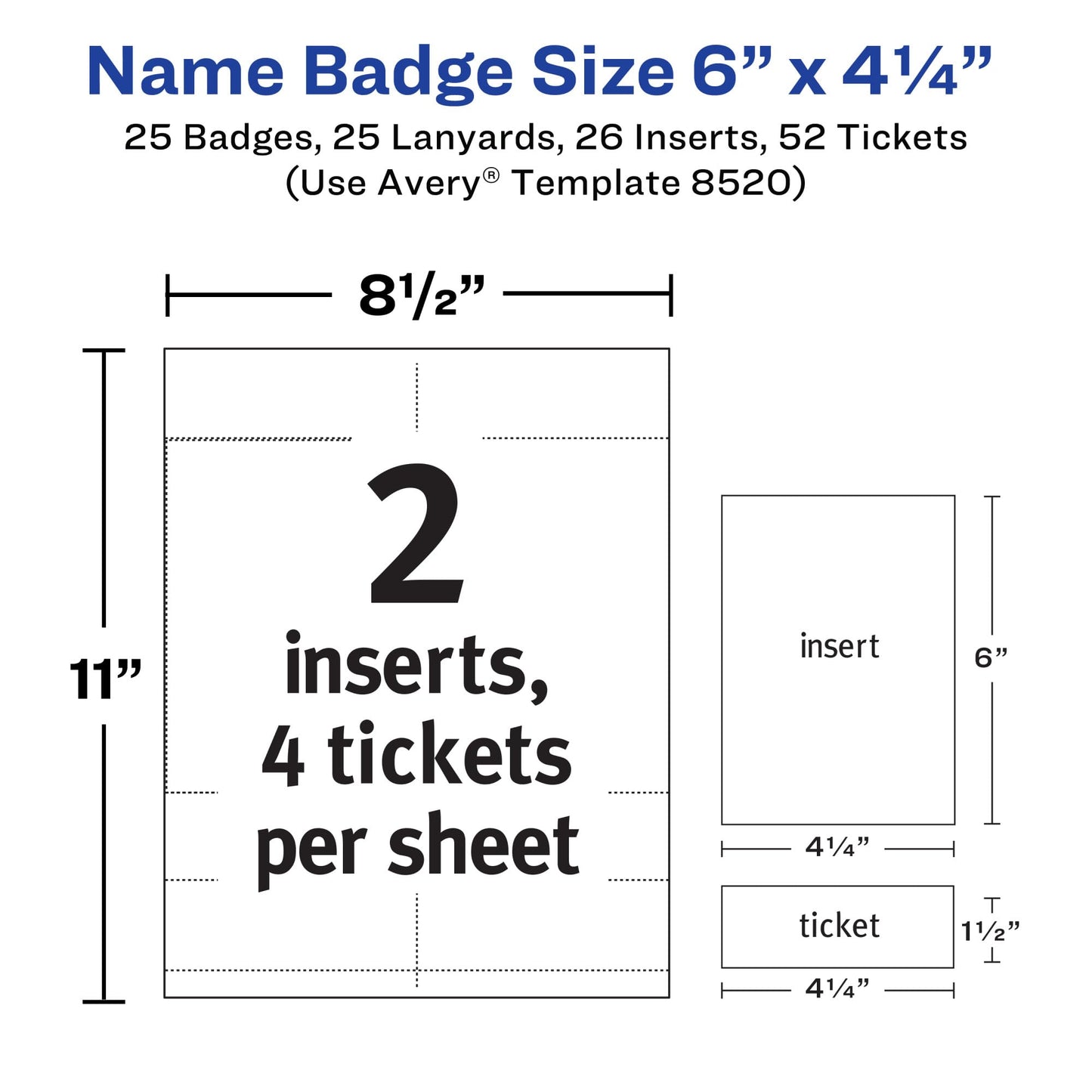 Vertical Hanging Style Name Badges, PVC Plastic, 6" x 4-1/4"
