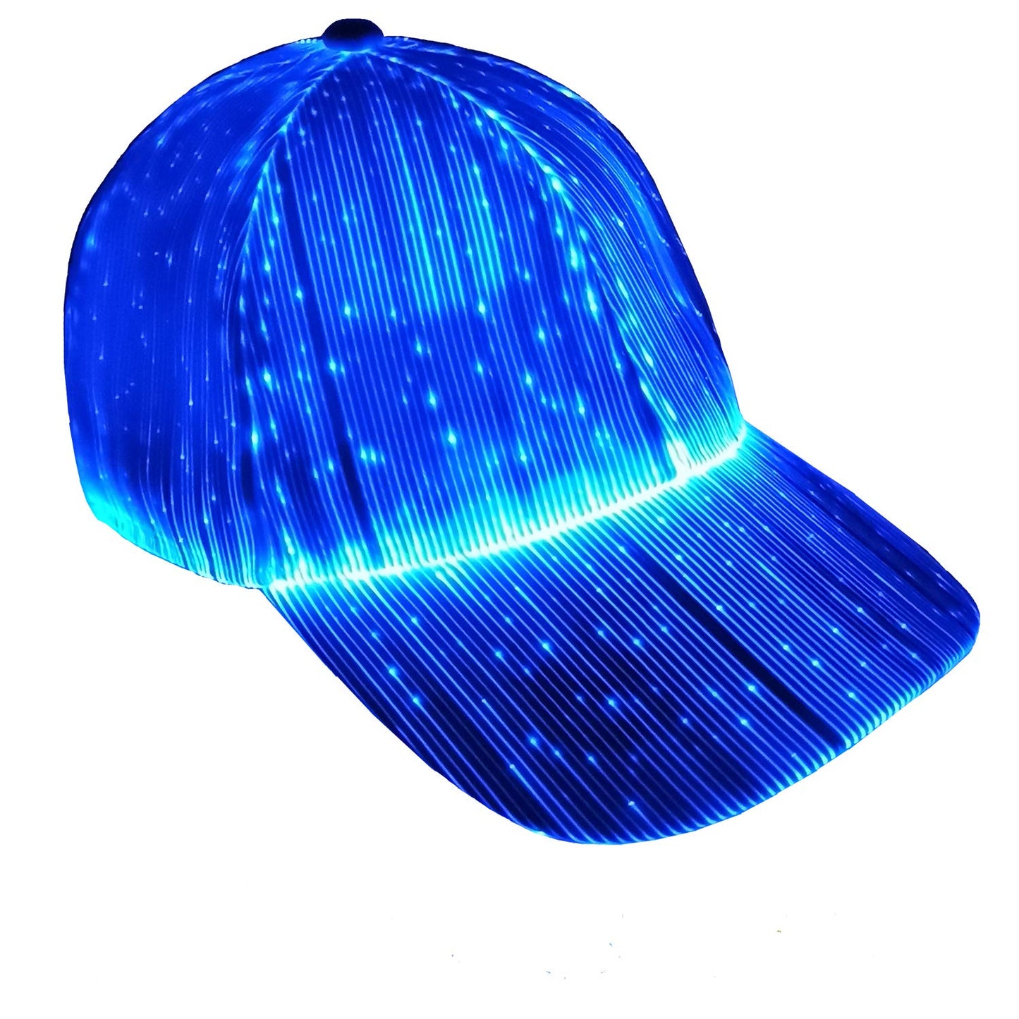 Ruconla Fiber Optic Cap LED hat with 7 Colors Luminous Glowing Hip hop Baseball Hats USB Charging Light up caps Christmas Cap