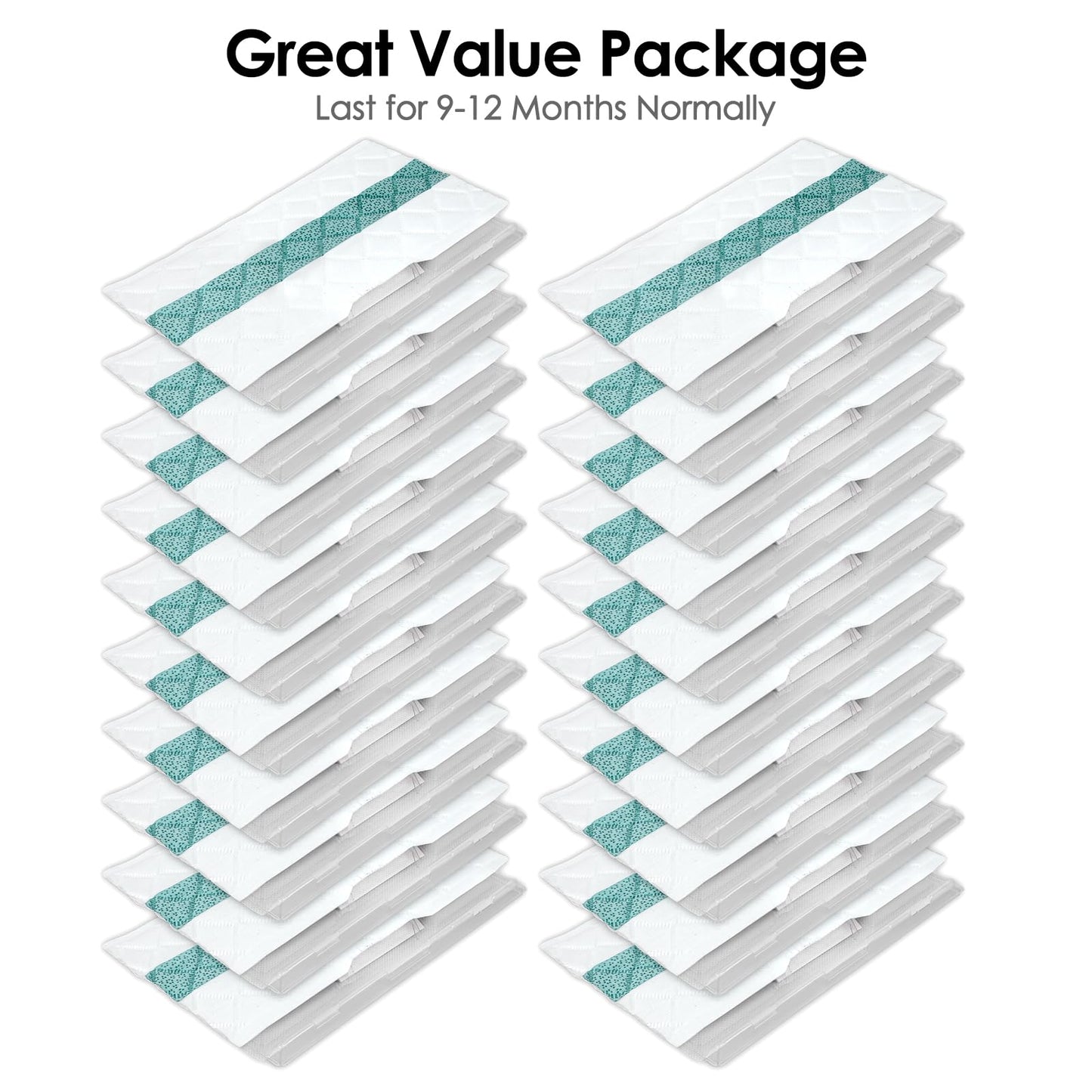 (20 Pieces) Disposable Mop Pad Refills Compatible with Shark VACMOP, Multi-Surface Mop Pads for Shark Vacmop Pro VM252, VM250, VM200, VM251, VM205, VM190, QM250, QM251, QM252, QM253, UM205, VCM60, VC205