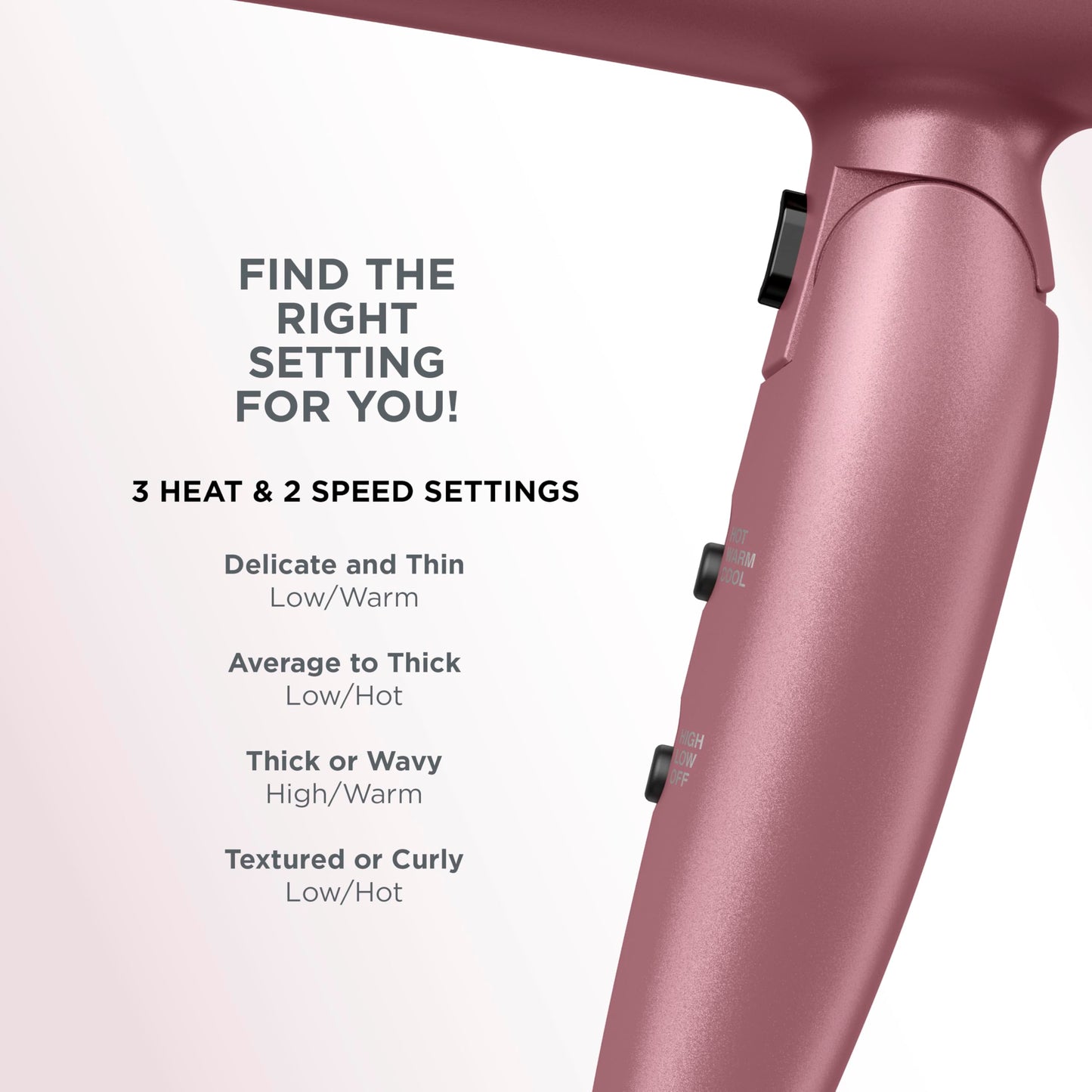 Conair Hair Dryer with Diffuser and Folding Handle, Travel Friendly Hair Dryer, Radiance Boost Blow Dryer for Less Frizz, More Shine, and Irresistibly Silky Hair, Includes Diffuser and Concentrator