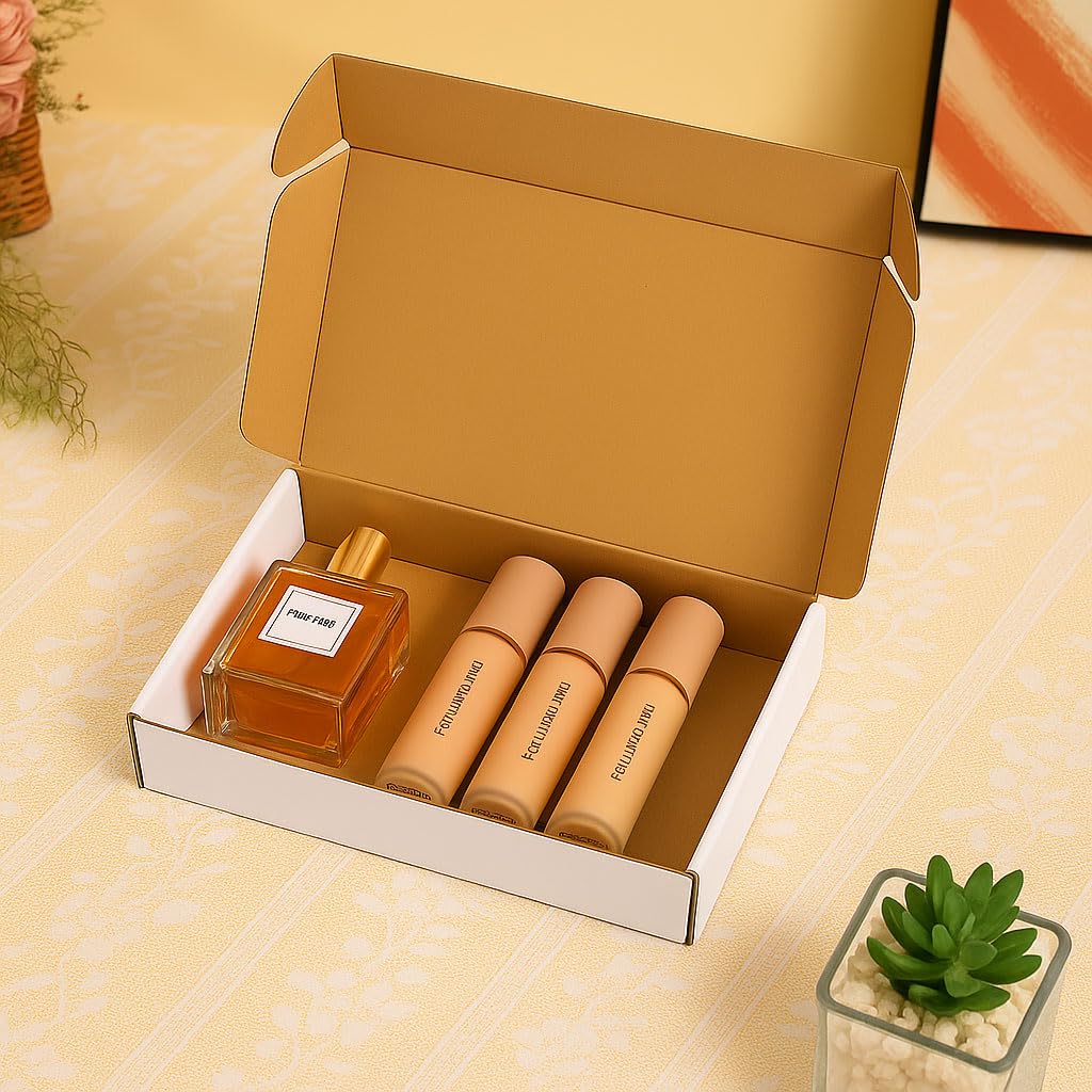 Shipping Boxes 8x8X4 Inches Set of 20 White Corrugated Cardboard Mailer Boxes for Packing, Mailing, and Small Business
