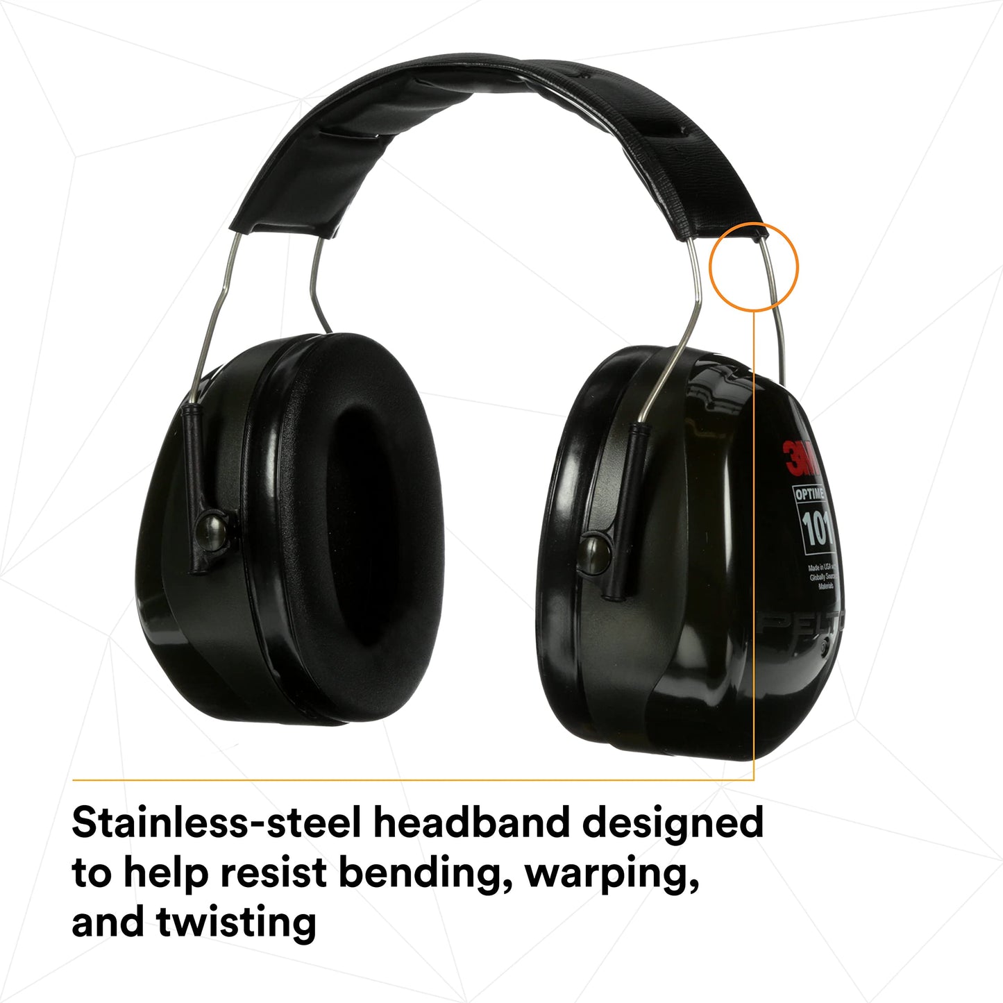 3M Peltor Optime 101 Over-The-Head Earmuffs H7A