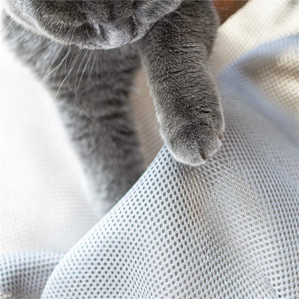 JUNSPOW Cat Bed Dog/Pet Hammock Bed Free-Standing Kitty Sleeping Pet Cat Supplies Whole Wash Stable & Breathable Easy Assembly Indoors Outdoors,16.9 in x 16.9 in x 9.5 in