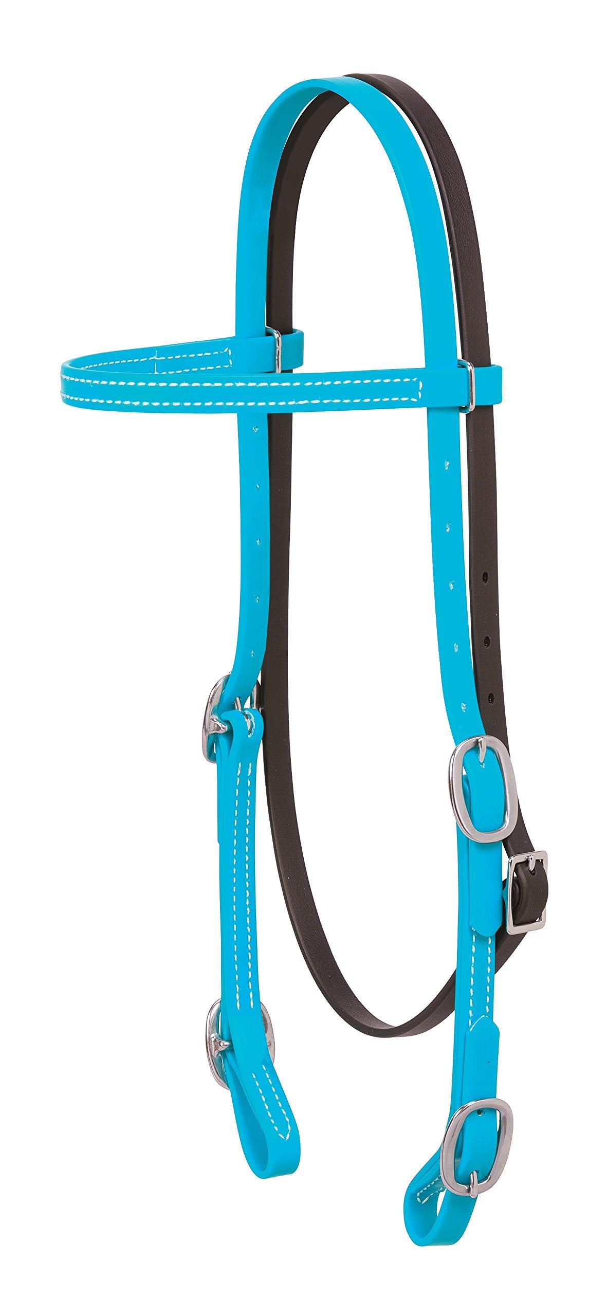 Weaver Leather Brahma Webb Browband Headstall Hurricane Blue, Horse