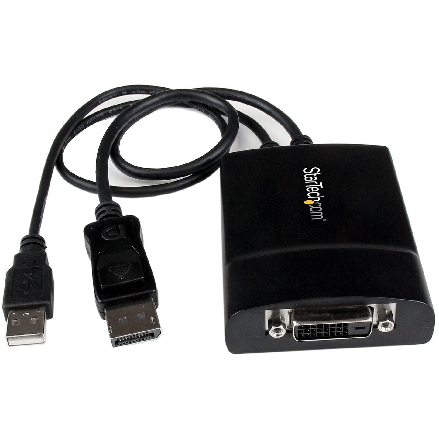 StarTech.com DisplayPort to DVI Dual Link Active Adapter Converter (DP2DVID2), Black