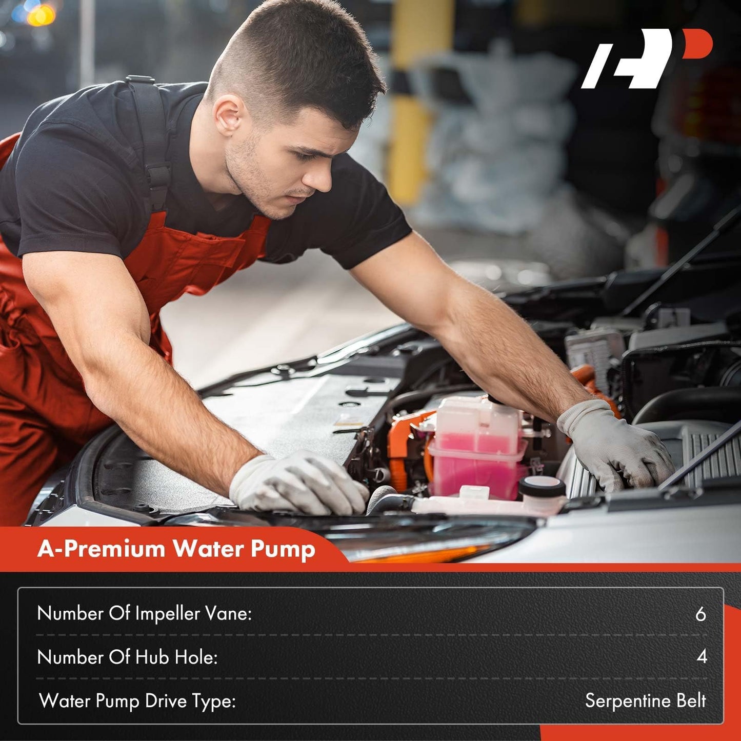 A-Premium Water Pump W/Gasket [DOHC, 6Cyl 2.8 3.0 3.6L] Compatible with Chevy & GMC & Cadillac & Buick & Pontiac & Saab & Suzuki & Saturn, for Camaro, Equinox, Colorado, SRX, LaCrosse, Allure & More