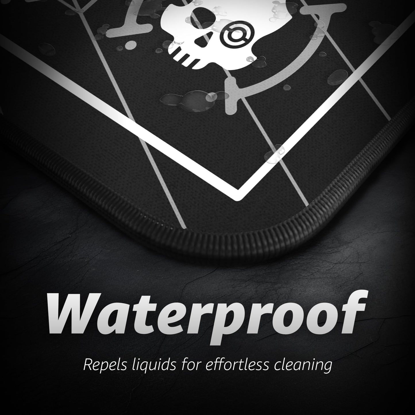 Hystar® Extended Gaming Mouse Pad | XXL 36" x 16" | 5mm Thick, Waterproof Surface, Smooth Polyester Fabric, and Natural Rubber Base | Mainframe (Dark)