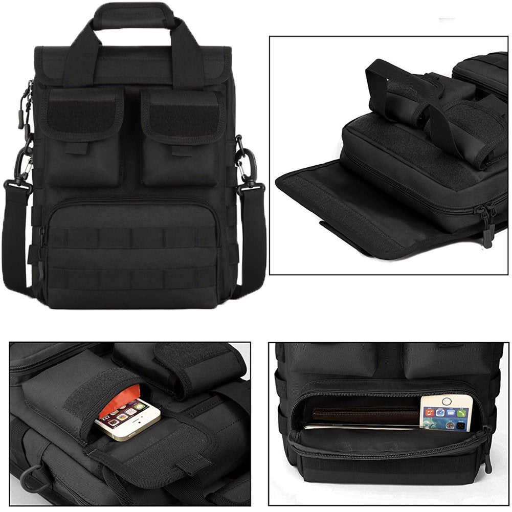 DYJ Tactical Briefcase Military Laptop Messenger Bag Shoulder Bag Handbag for Men
