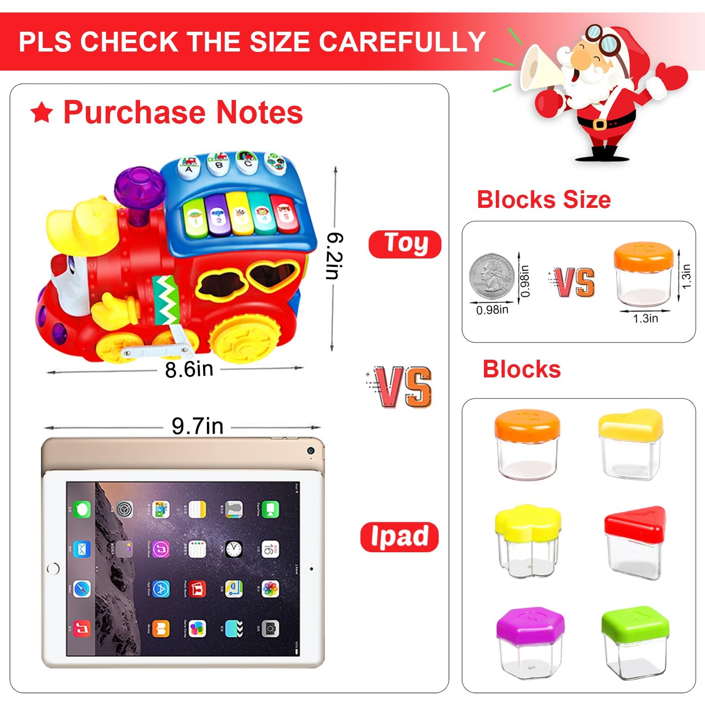 Baby Toys for 1 Year Old Boys Girls Gift Musical Train Infant Toddler Toys 6-12 12-18 Months Early Educational Crawling Learning with Blocks/Light Christmas Birthday Son Gifts for 6 8 9 10 12 Month