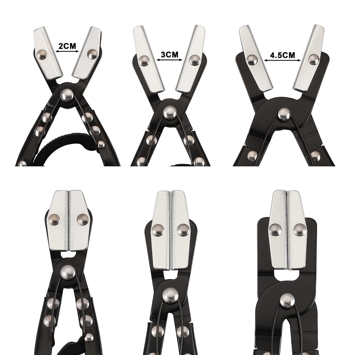Mayouko Metal Hose Pinch Off Pliers, Automatic Locking Ratcheting, Pliers for Coolant Hose, Radiator Hose, Fuel Hose, Carbon Steel, 8", 10", 12"