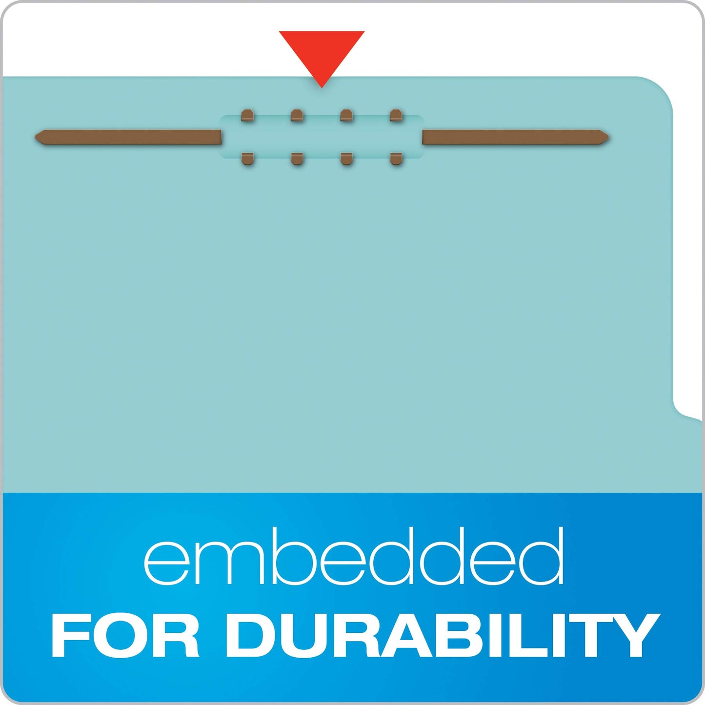 Globe-Weis 100-Percent Recycled Classification Folders, 2/5 Cut Tab, 1 Divider, 2-Inch Embedded Fasteners, Legal Size, Light Blue, 10 Per Box (28777R)