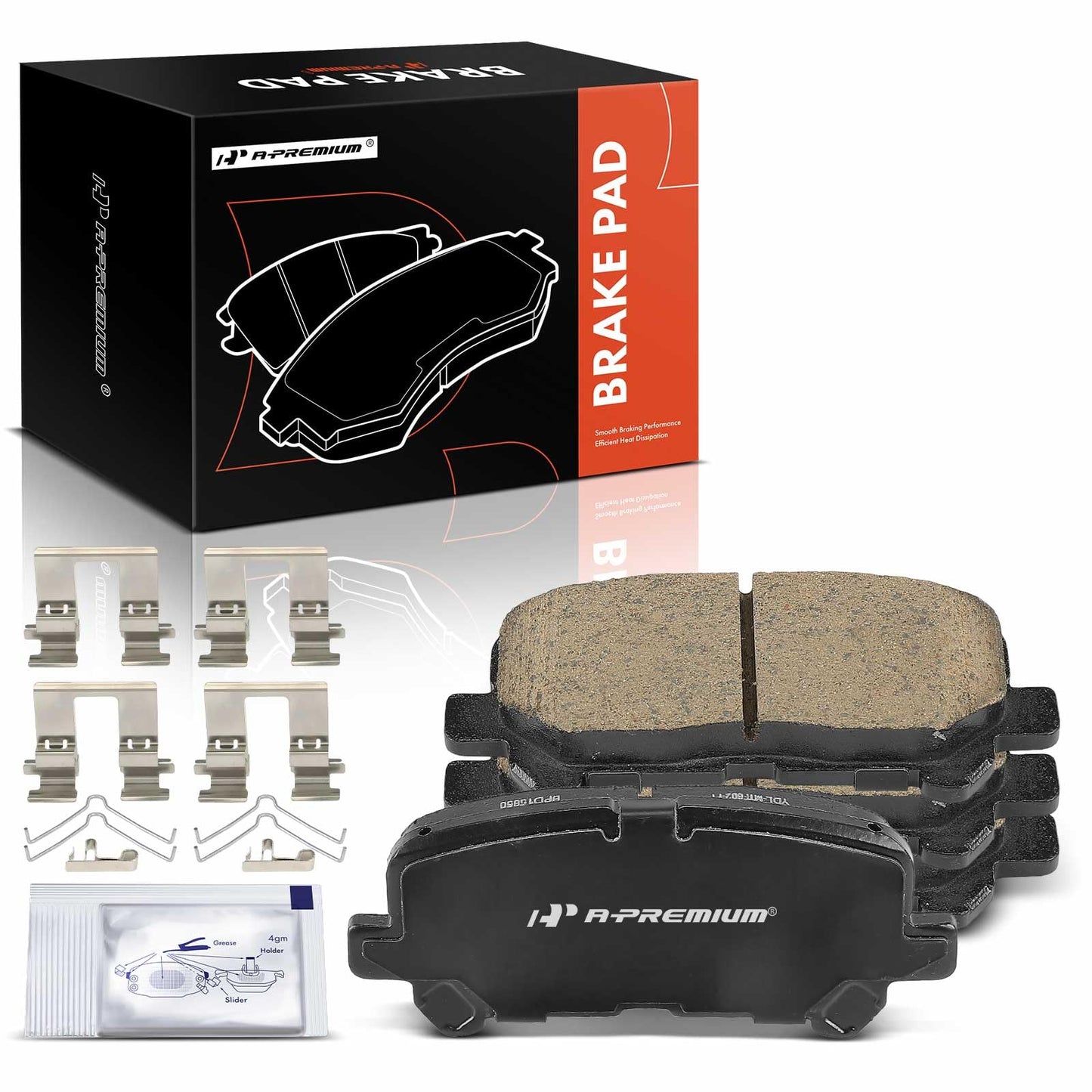 A-Premium Rear Ceramic Disc Brake Pads Set Compatible with Honda Odyssey 2011-2017, Pilot 2009-2015 & Acura MDX 2007-2013, ZDX 2010-2013, 4 Pcs