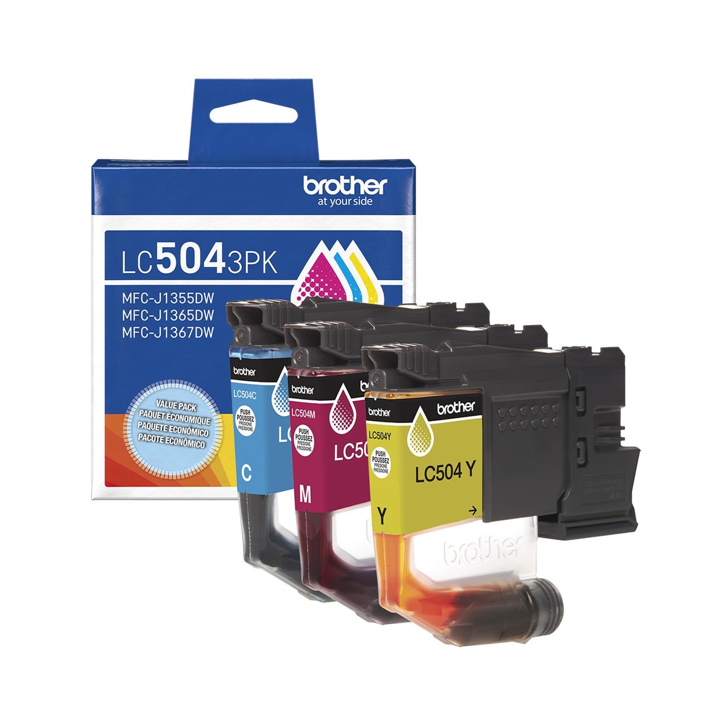 Brother Genuine LC5043PKS Standard Yield Cyan, Magenta, Yellow Ink Cartridges